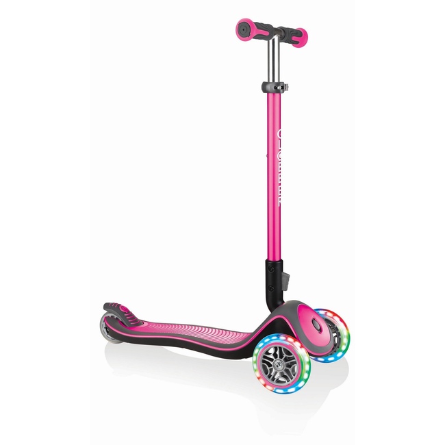 Самокат GLOBBER ELITE DELUXE LIGHTS розовый